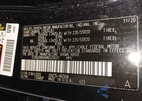 2021 Toyota Highlander Limited from USA, damaged, VIN 5TDDZRBH4MS525631